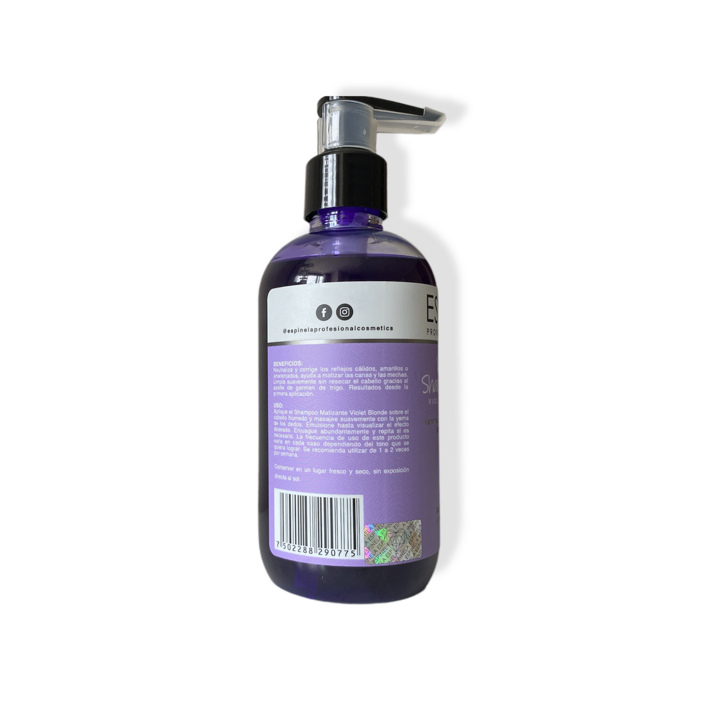 Violet blond shampoo matizante