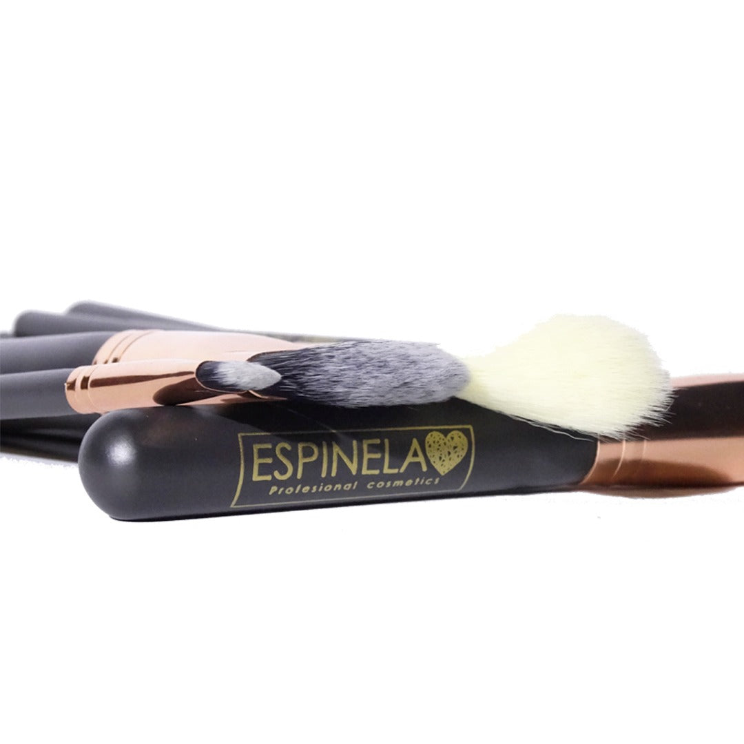 Brochas de maquillaje + cosmetiquera
