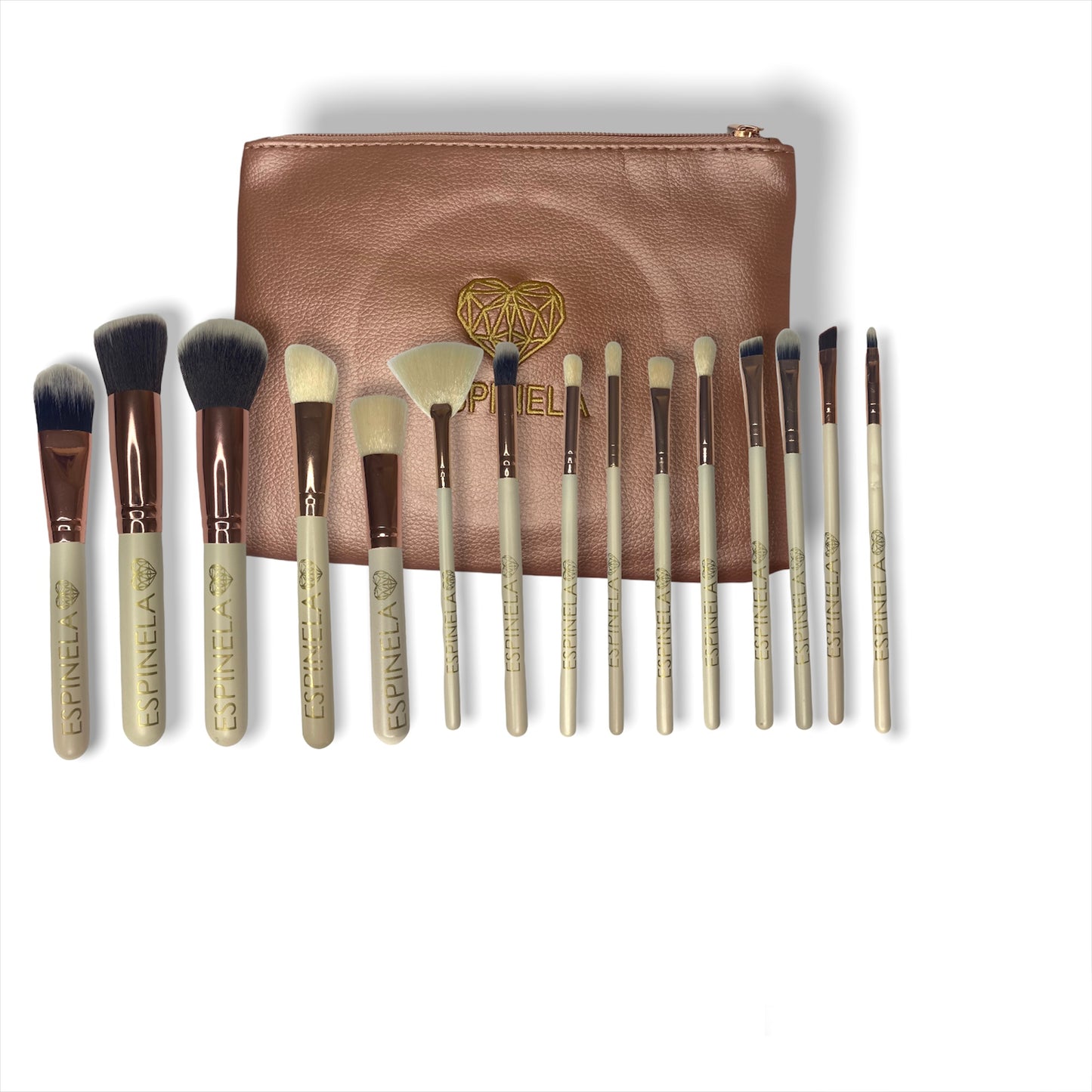 Brochas de maquillaje + cosmetiquera