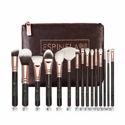 Brochas de maquillaje + cosmetiquera