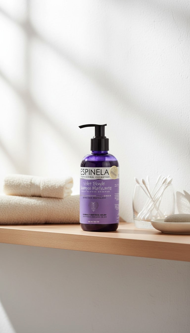 Violet blond shampoo matizante