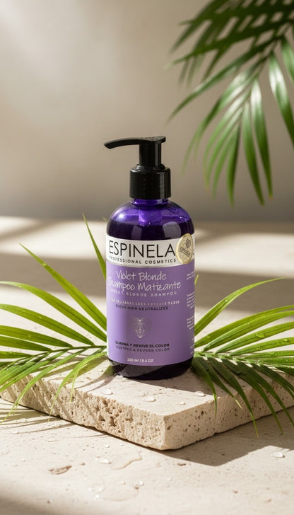 Violet blond shampoo matizante